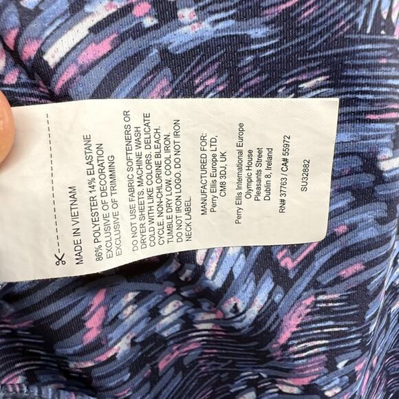 Callaway Polo Shirt Men's Small Blue Pink Geometric Swing Tech Crystal Mountain - Picture 10 of 11